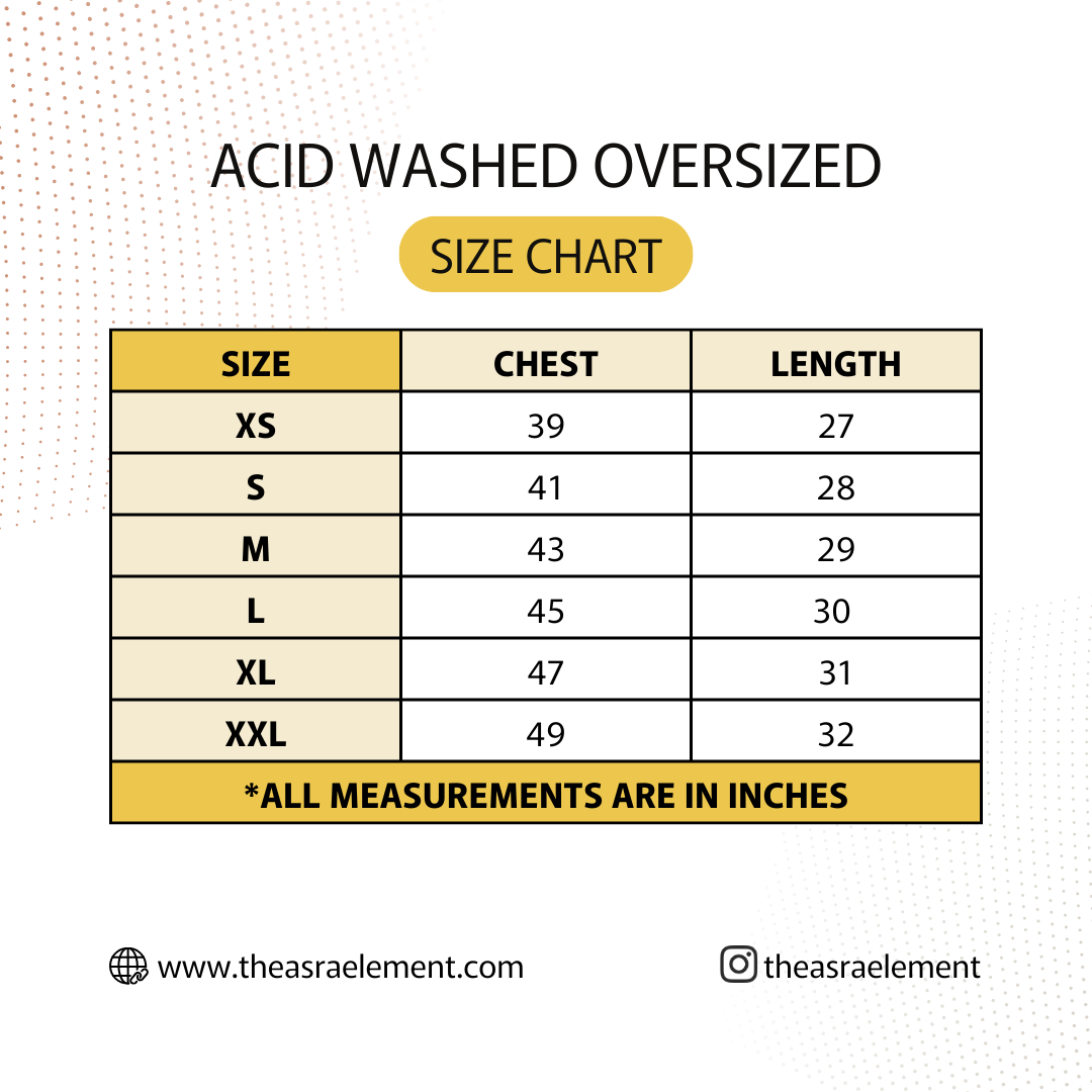 Unisex Acid Washed Oversized Tee