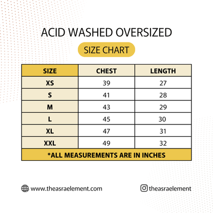 Unisex Acid Washed Oversized Tee